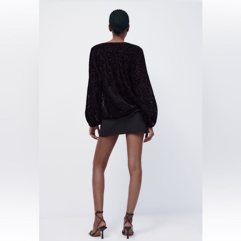 💫Zara Velvet Blouse - New 💫 - Picture 8 of 8